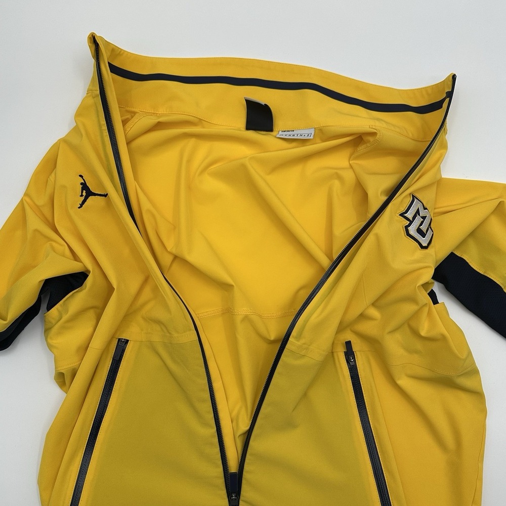 Air Jordan Marquette Golden Full Zip-Up Sideline Jacket Mens Large Dri-FIT‎ Gold - Picture 12 of 13